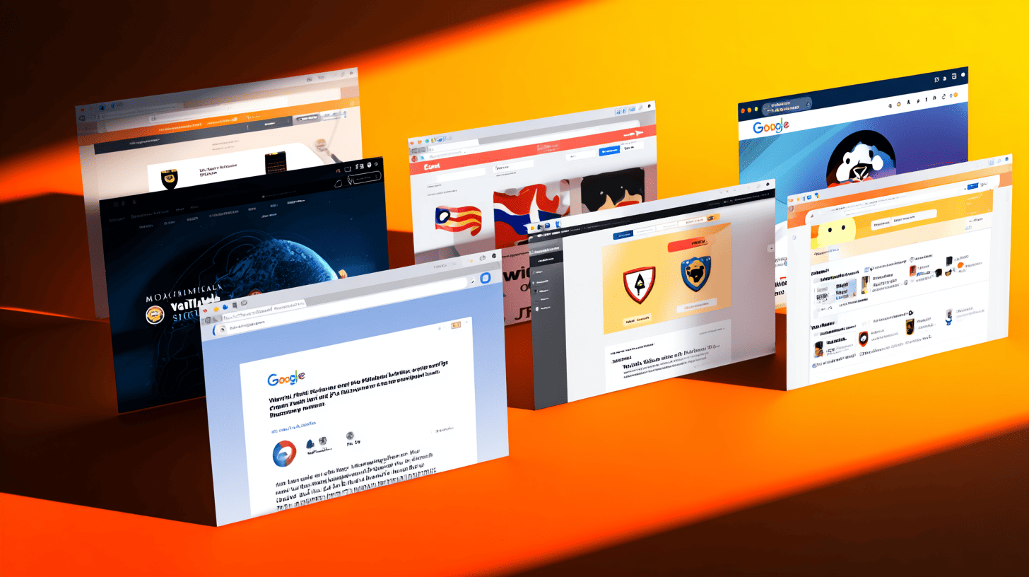 Chrome, Edge, Safari, Firefox. Alle amerikanske.