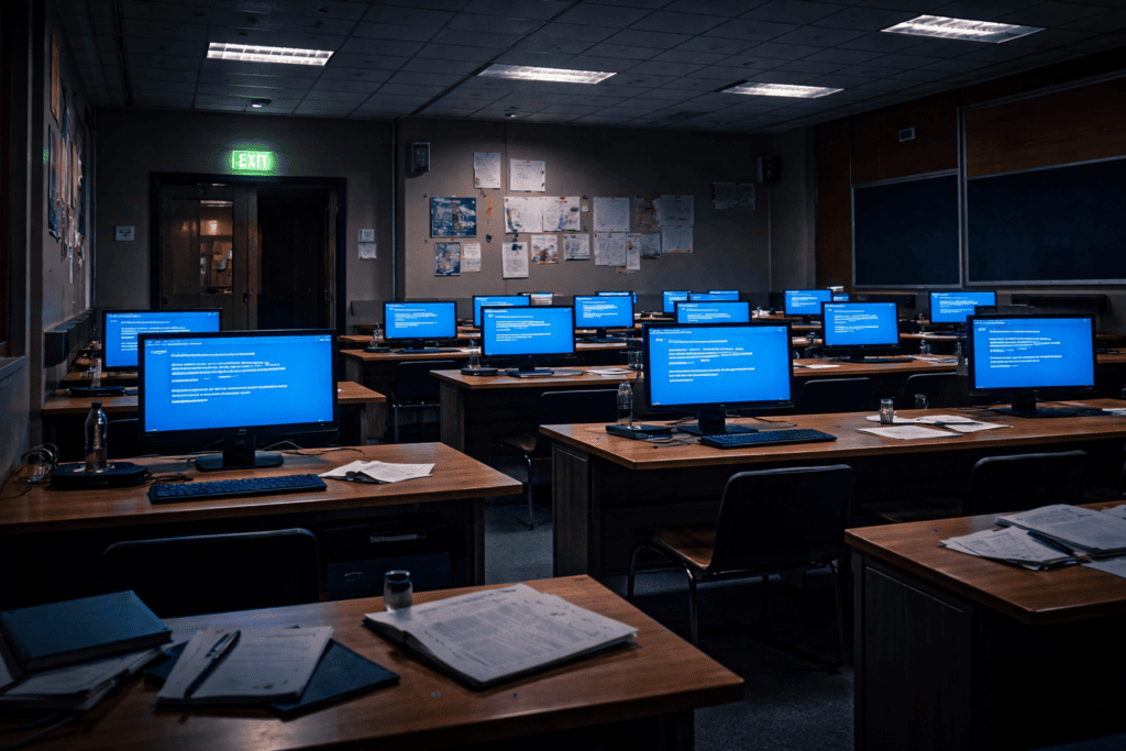 Et af Europas største universitert nede i 4 dage trods backup