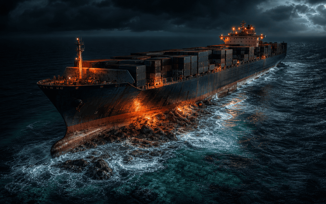 Forfalsket GPS grundstødte 304 meter containerskib