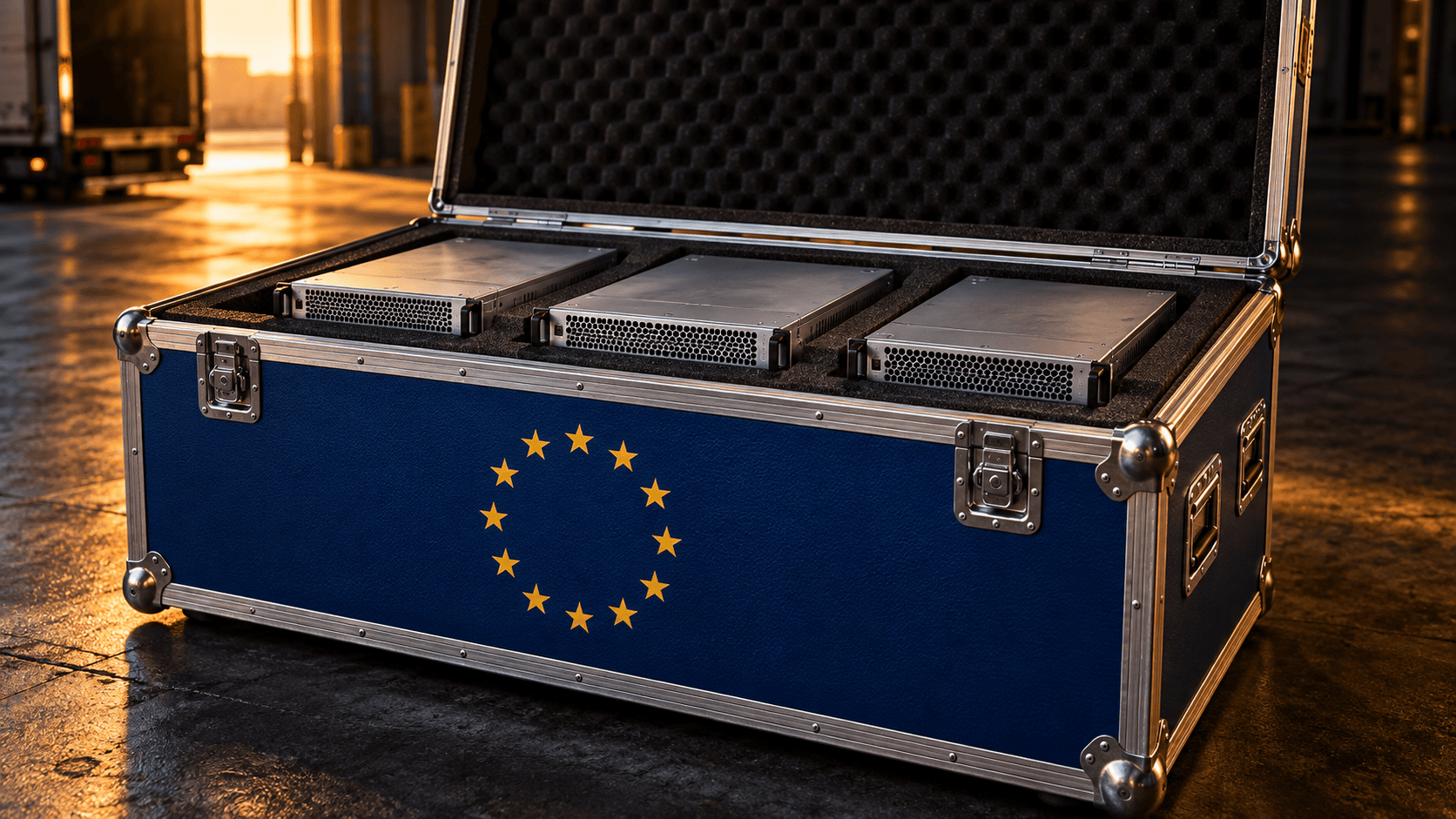 Hele infrastrukturen genopbygget fra bunden hos europæiske leverandører i Frankrig og Tyskland på ni måneder.